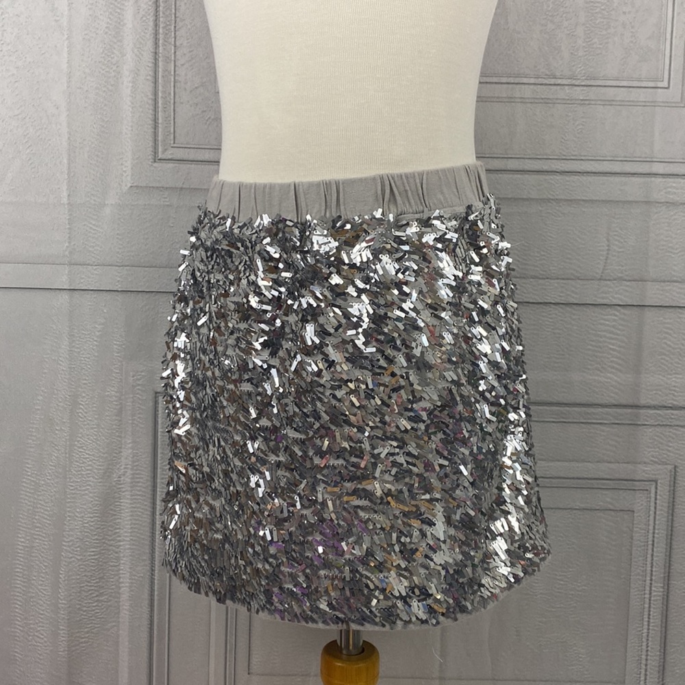 CREWCUTS Silver Sequin Mini Skirt - Picture 4 of 7